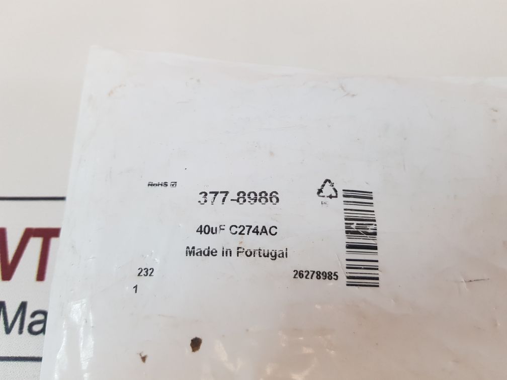 Arcotronics 40 µF, 1.27.4Ac3 Mkp Capacitor 2508521
