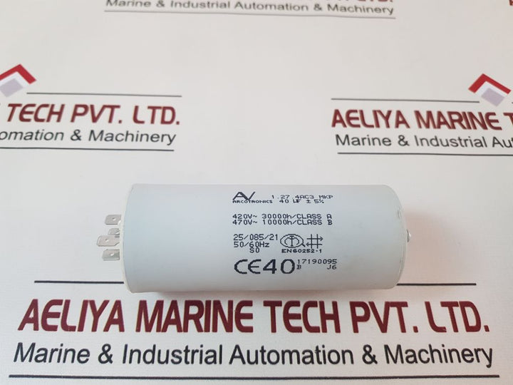 Arcotronics 40 µF, 1.27.4Ac3 Mkp Capacitor 2508521
