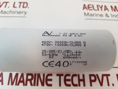 Arcotronics 40 µF, 1.27.4Ac3 Mkp Capacitor 2508521
