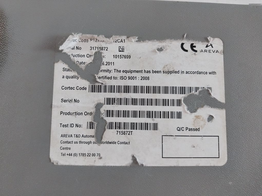 Areva P127 Overcurrent Relay Aa0Z112Ca1