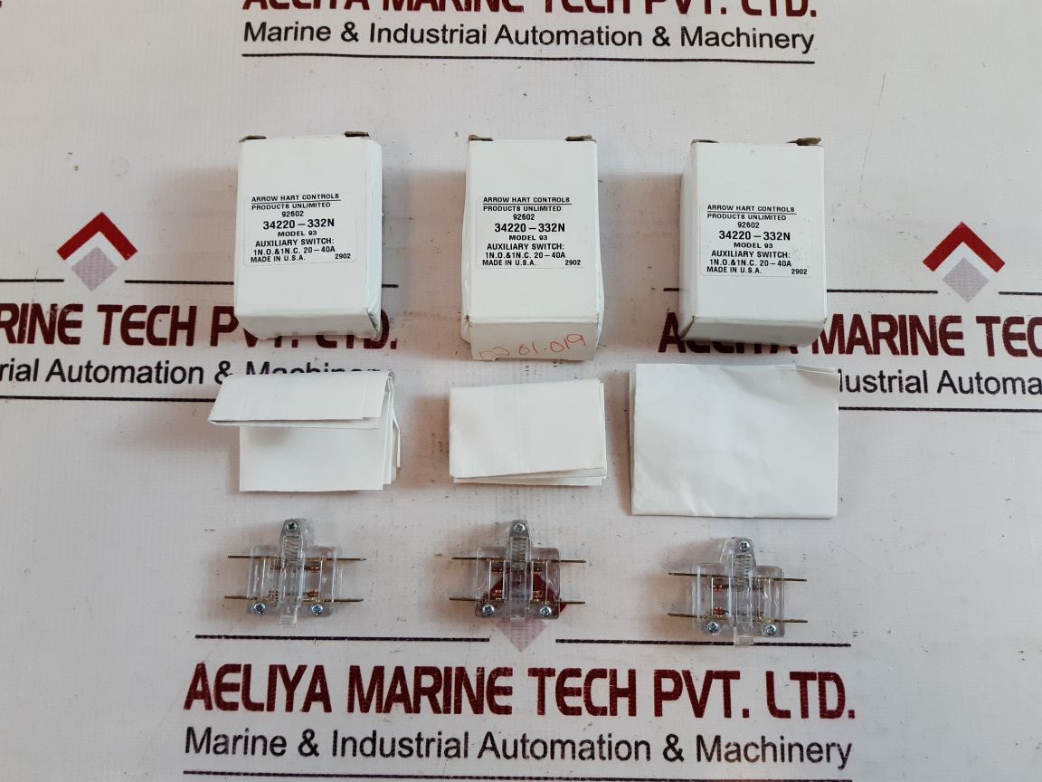 Arrow Hart 34220-332N Auxiliary Switch Model 93
