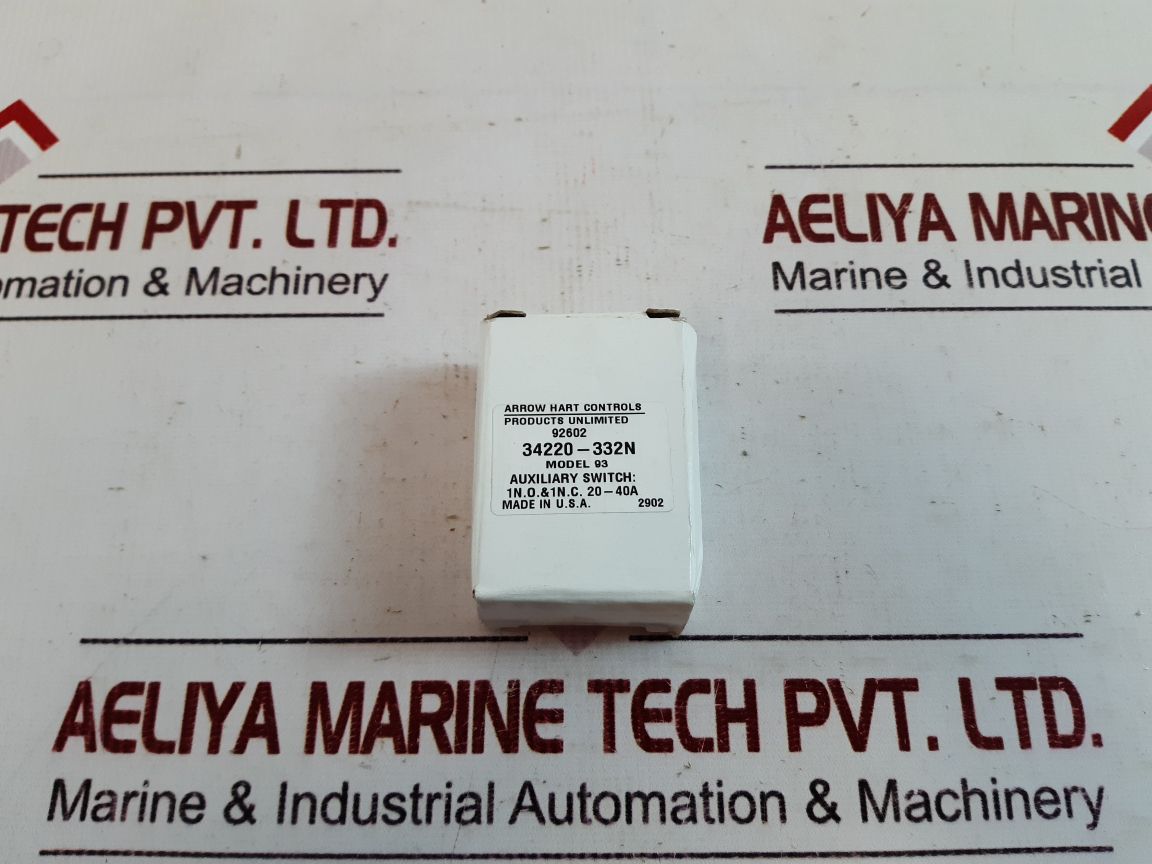 Arrow Hart 34220-332N Auxiliary Switch Model 93