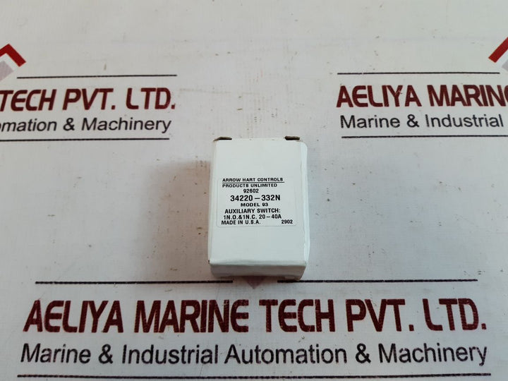 Arrow Hart 34220-332N Auxiliary Switch Model 93