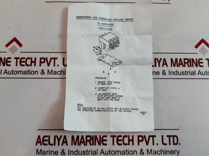 Arrow Hart 34220-332N Auxiliary Switch Model 93