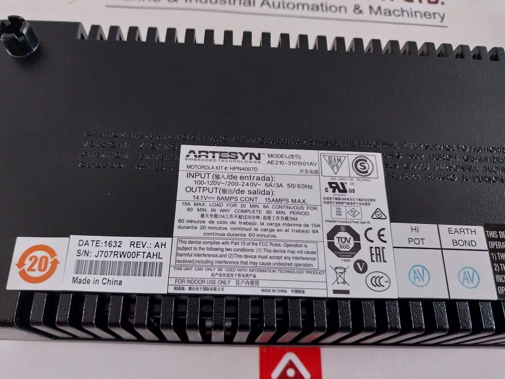 Motorola/Artesyn Ae210-3101501Av Switching Power Supply Hpn4007D
