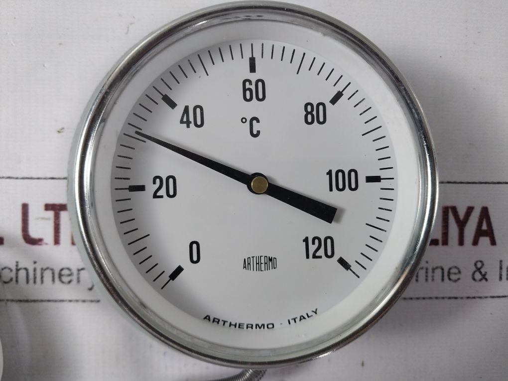 Arthermo 0-120°C Dial Thermometer Capillary Temperature Gauge