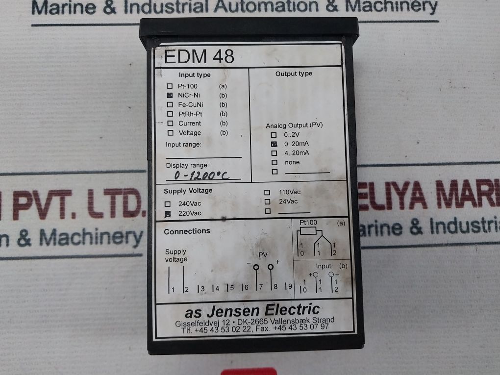 As Jensen Electric Edm 48 Digital Display