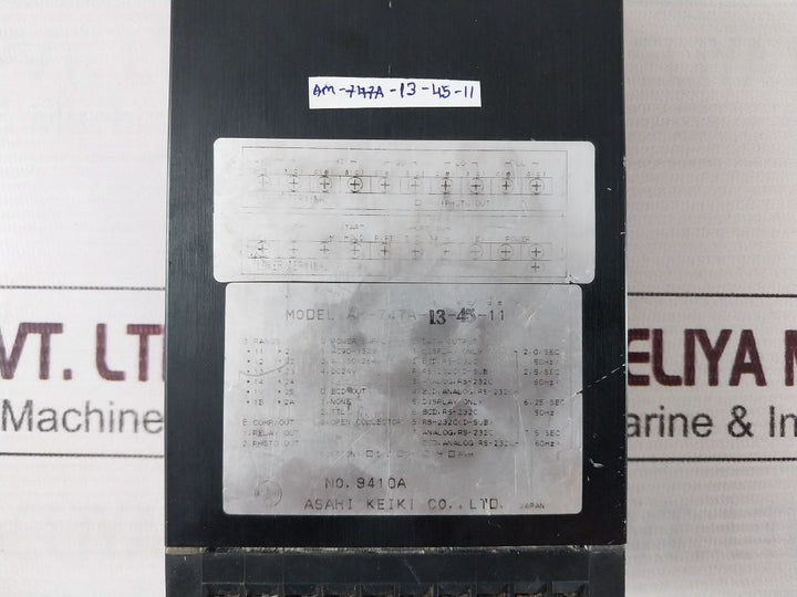 Asahi Keiki Am-747A-13-45-11 Digital Panel Meter Relay