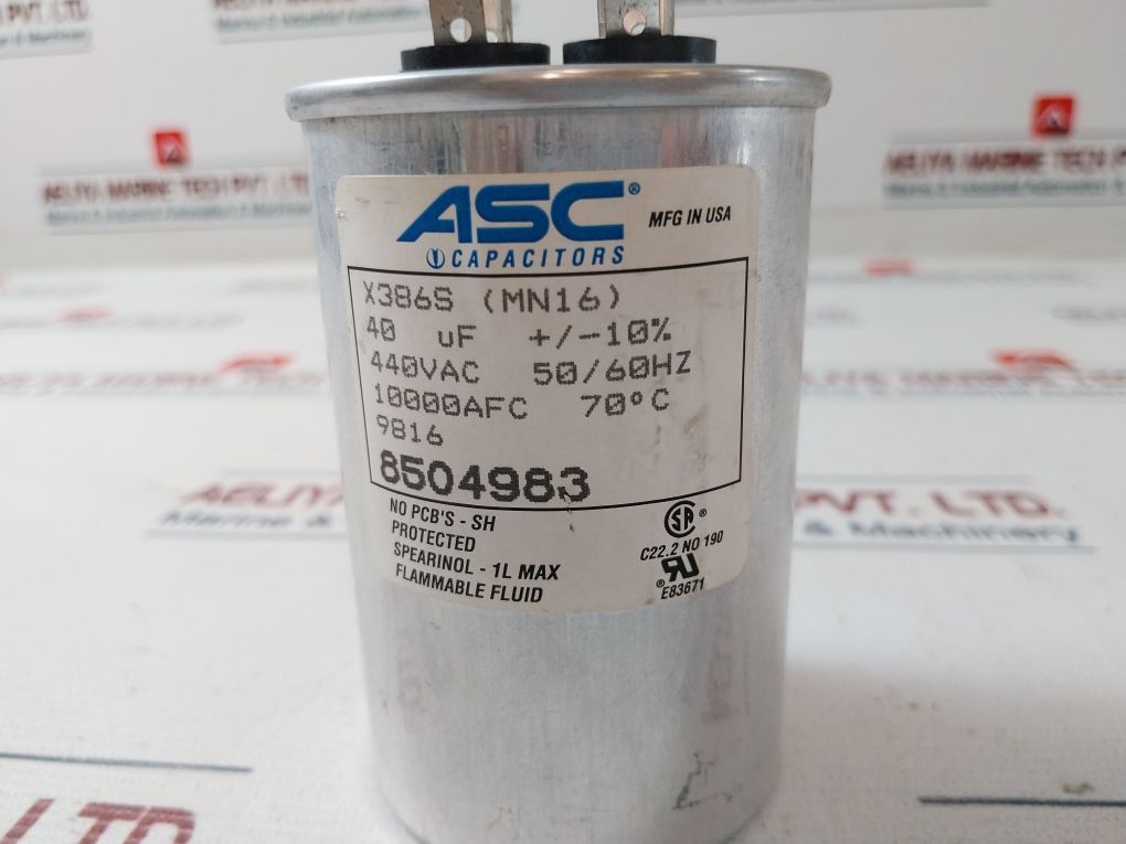 Asc Capacitors X386S (Mn16) Compressor Run Capacitor