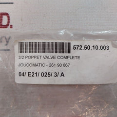 Asco 26190067 3/2 Poppet Valve Complete 5A2W