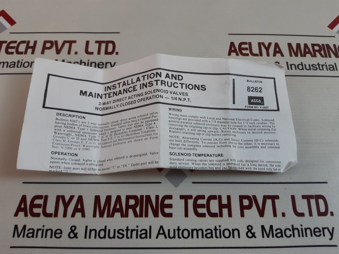 Asco 8262g21 red-hat 1/4