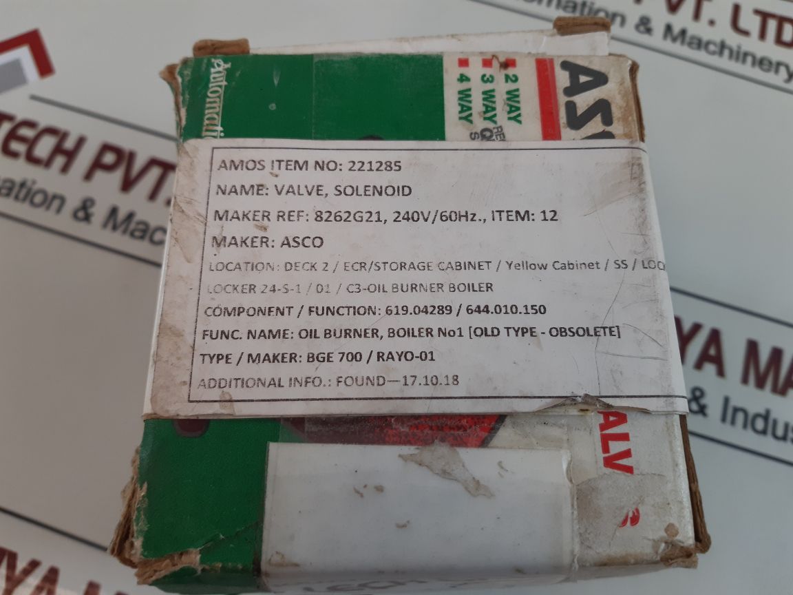 Asco 8262g21 red-hat 1/4