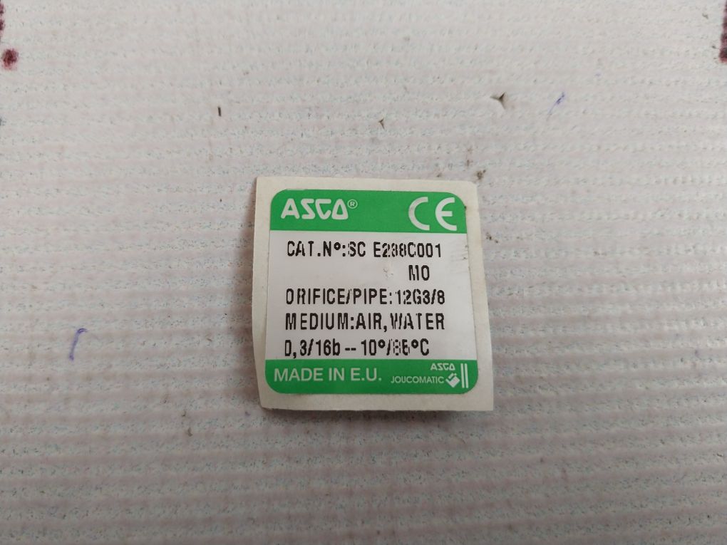 Asco E238C001 Solenoid Valve