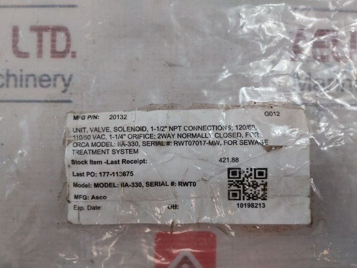Asco Ef8320G202 Solenoid Valve