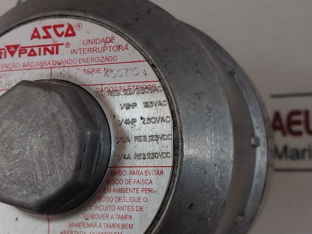 Asco Pb13A80J Compact Pressure Switch 5A Res 125/250Vac