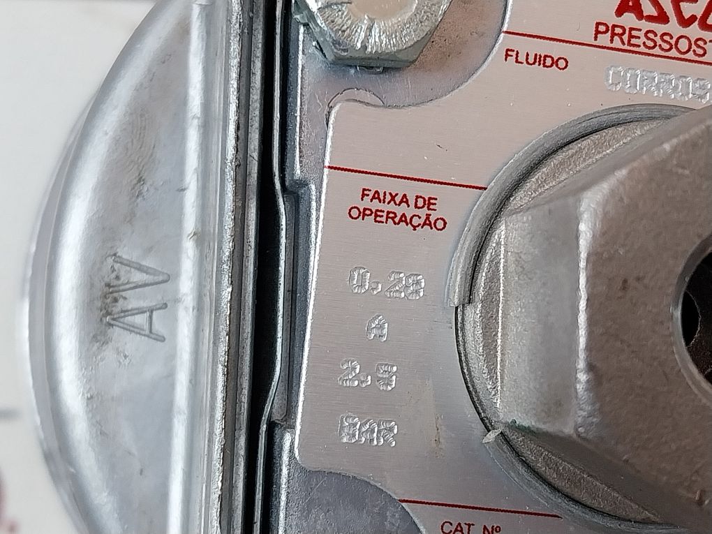 Asco Re20A42 Pressure Switch Unit Pb23A80K 15A 250Vac