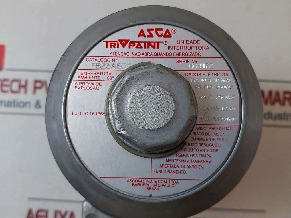 Asco Re20A42 Pressure Switch Unit Pb23A80K 15A 250Vac