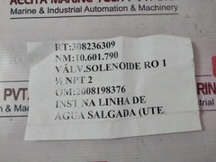 Asco Redhat 8211B082 Solenoid Valve 1/2 Npt