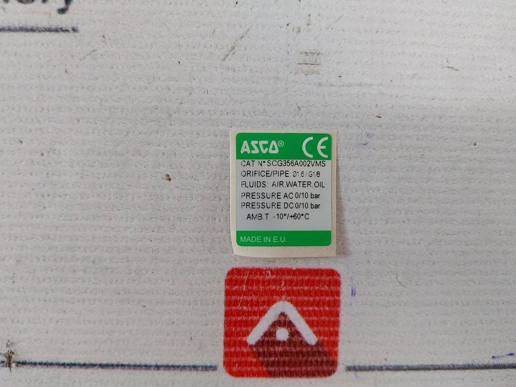 Asco Scg356A002Vms Solenoid Valve
