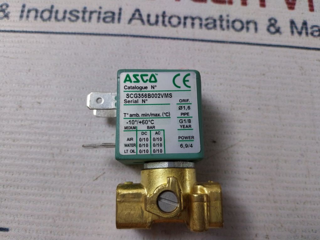 Asco Scg356B002Vms Solenoid Valve