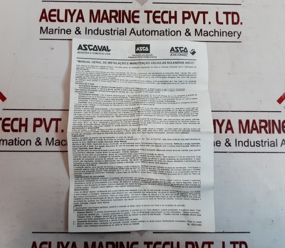 Ascoval Ef8314G301 Solenoid Valve