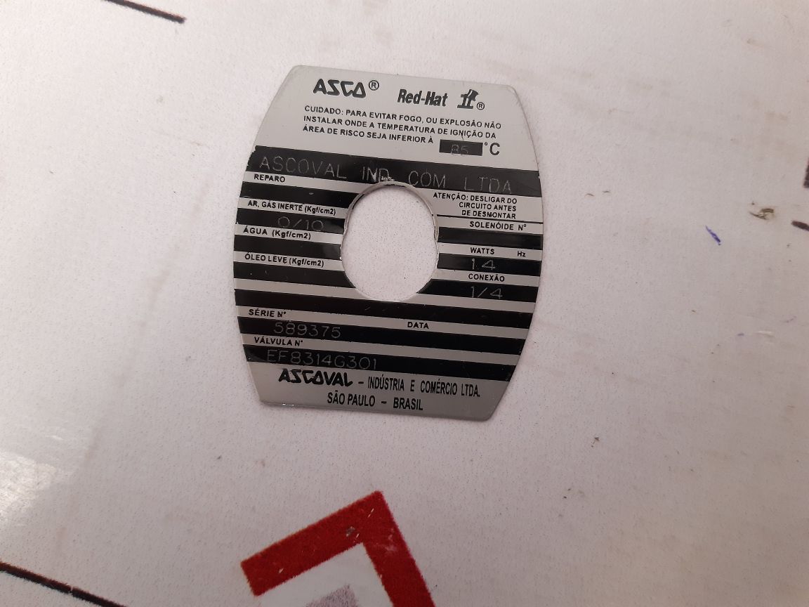 Ascoval Ef8314G301 Solenoid Valve 1.4Hz