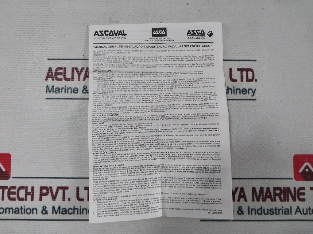 Ascoval Fv-186750 Repair Kit