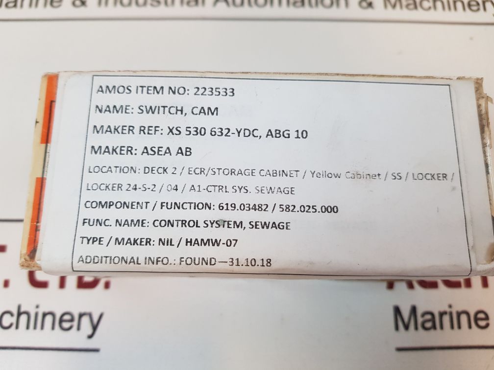 Asea Abg 10 Cam/Rotary Switch Free