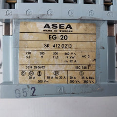 Asea Eg 20 Contactor Sk 412 0213