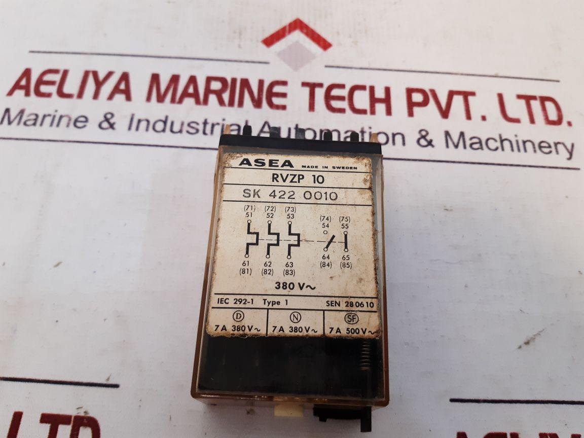 Asea rvzp 10 general purpose relay sk4220010