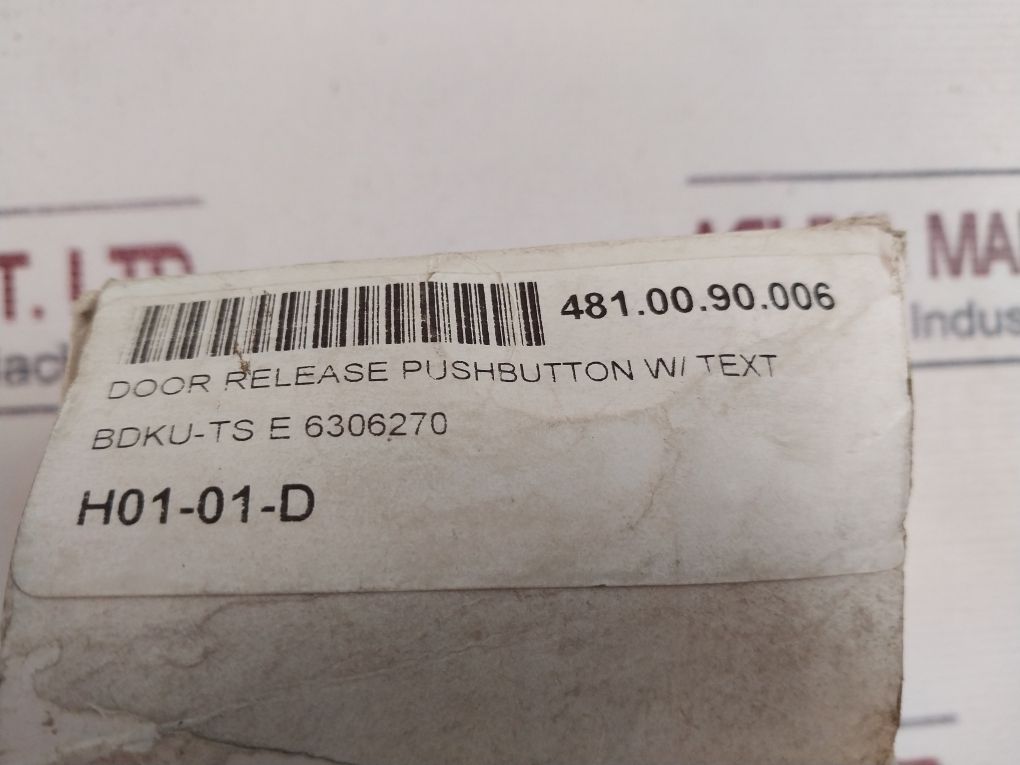 Asea Skandia E 63 062 70 Door Release Push Button Switch