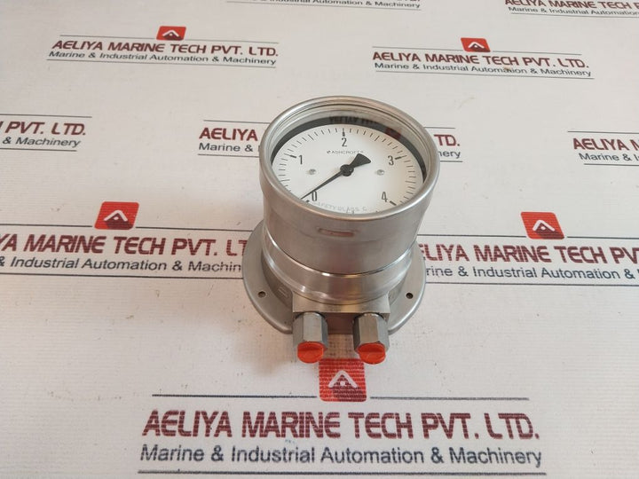 Ashcroft 100=F5502=S=25=L=0/4 Bar Pressure Gauge