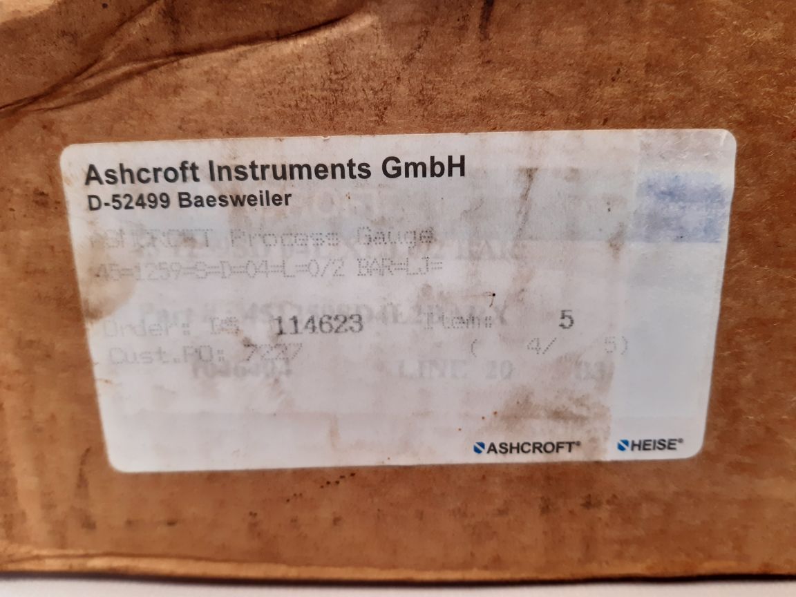 Ashcroft 1259 Process Gauge 0 To 2.0 Bar
