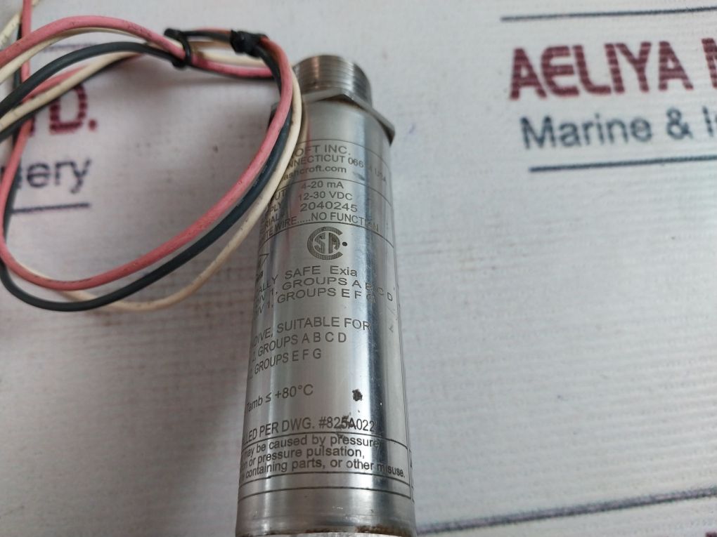 Ashcroft A2Xcm0242C2500#G Pressure Transmitter 500 Psi