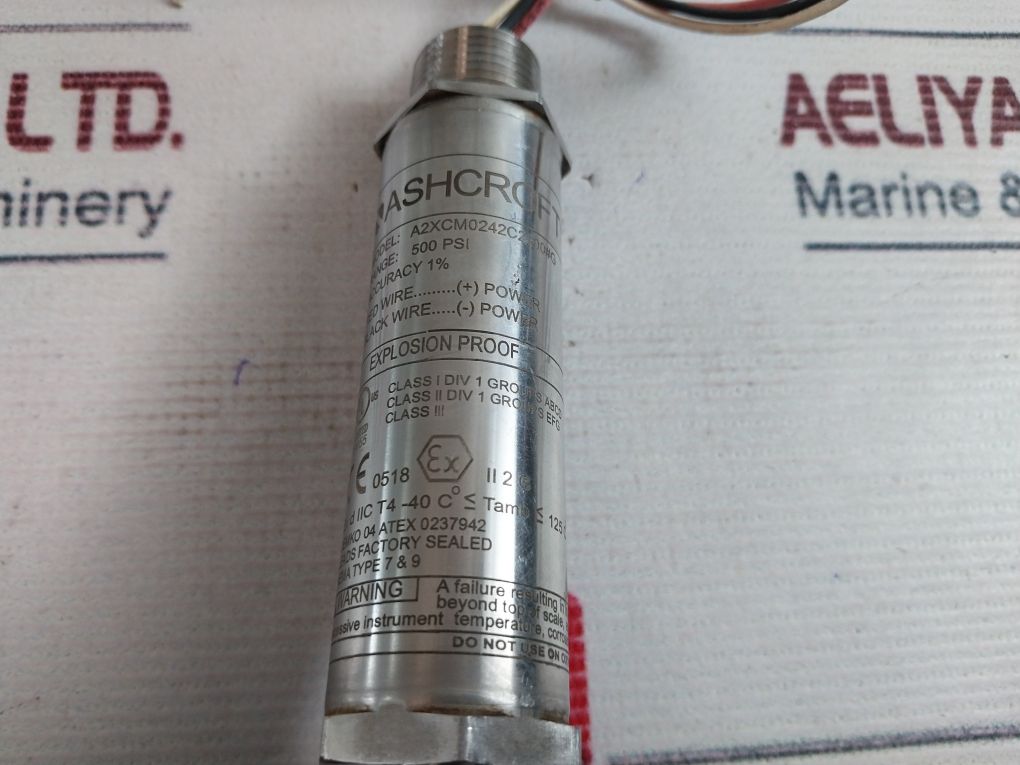Ashcroft A2Xcm0242C2500#G Pressure Transmitter 500 Psi