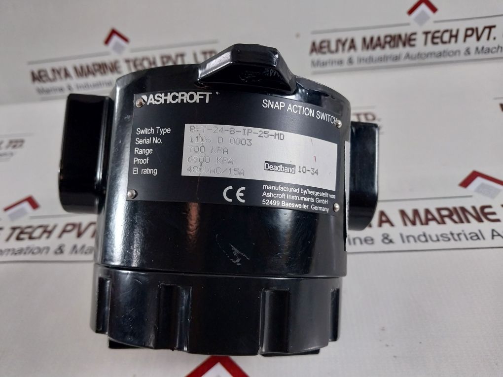 Ashcroft B-7-24-b-ip-25-md Snap Action Switch/Pressure Switch 700 Kpa