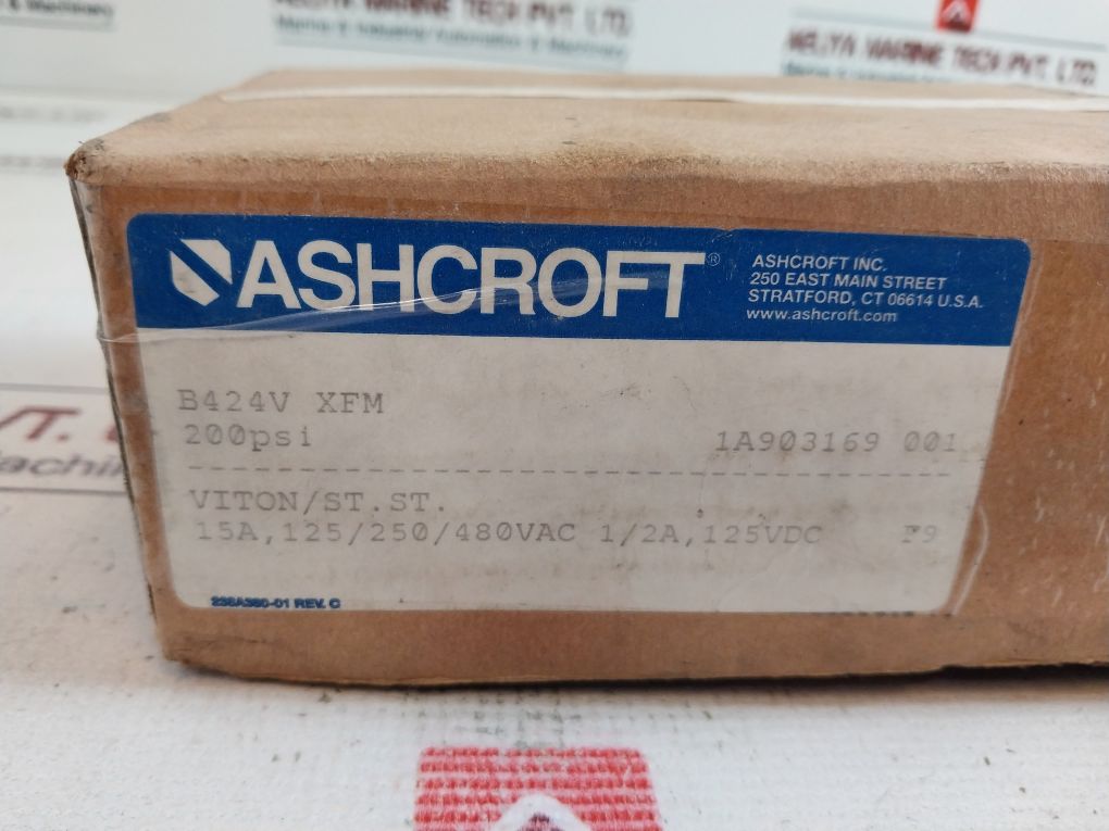 Ashcroft B424V Xfm Pressure Switch 125/250/480Vac 1/2A 125Vdc