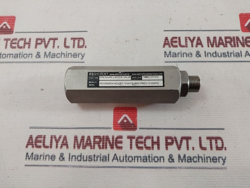Ashcroft Ps10/80X04 Pressure Limiter Valve