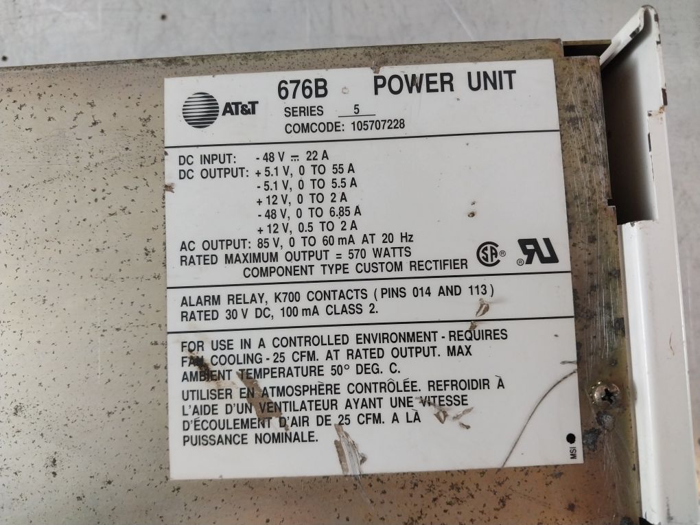 At&T 676B Series 5 Power Unit