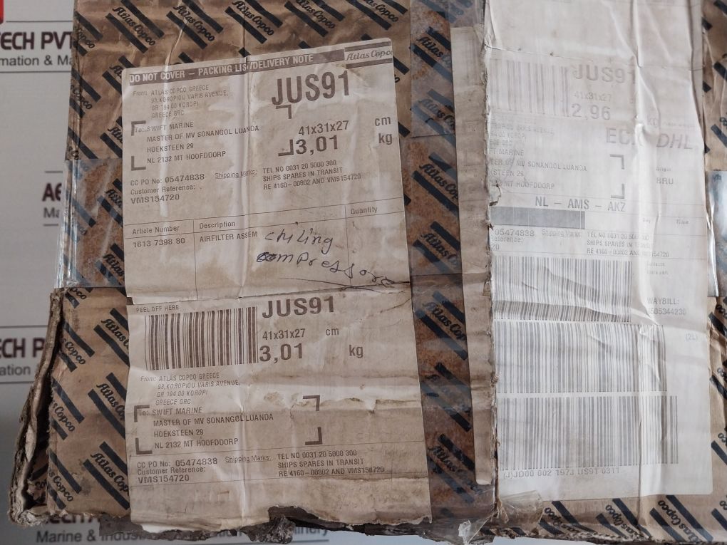 Atlas Copco 1613 7398 80 Air Filter Assembly