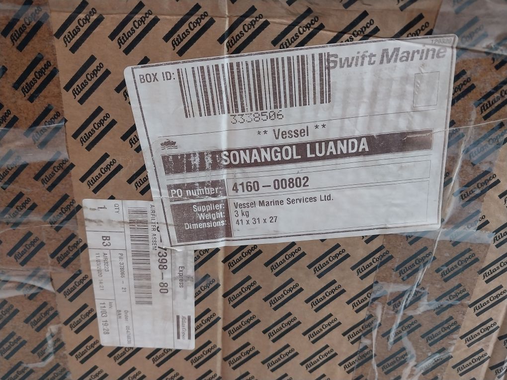 Atlas Copco 1613 7398 80 Air Filter Assembly