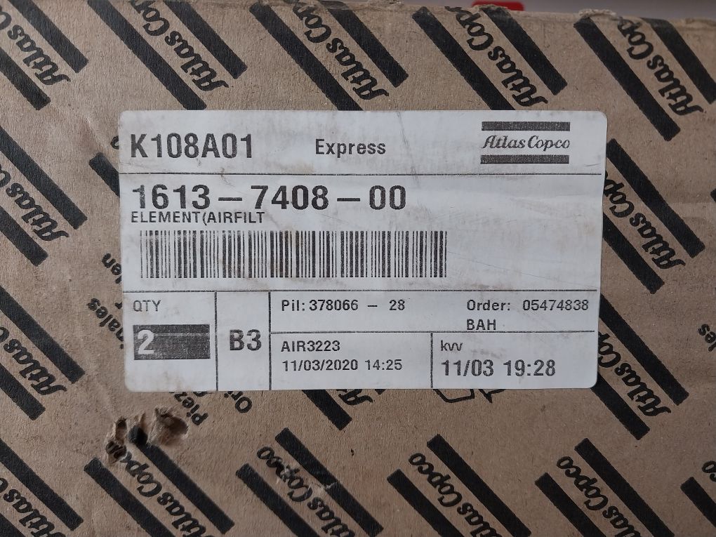 Atlas Copco 1613 7408 00 Air Filter Element
