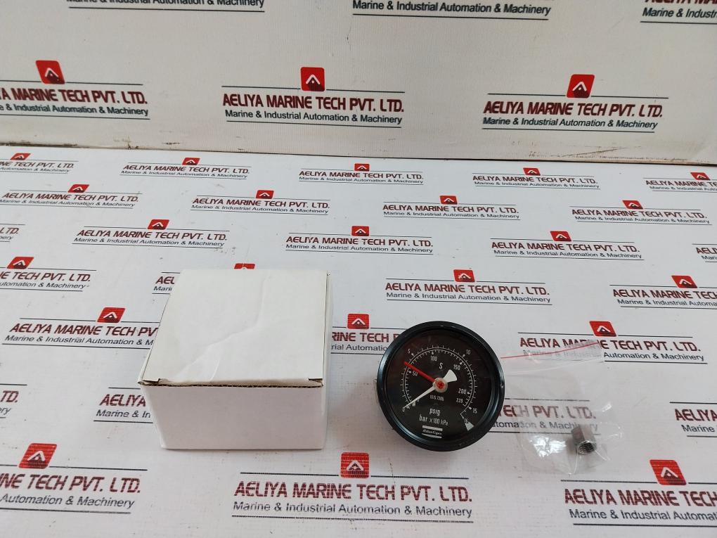 Atlas Copco 1615 7265 Pressure Gauge 0-220 Psig