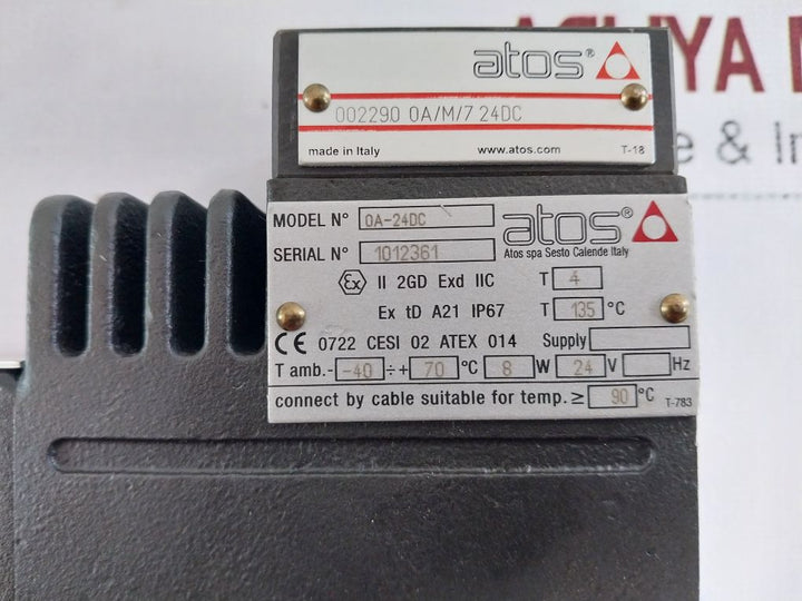 Atos 002290 Dha-0631/2/M/7 Solenoid Valve