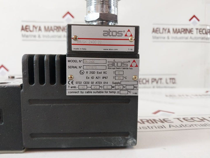 Atos Dha-0713/Pa-gk 24 Explosion Proof Solenoid Valve