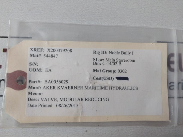 Atos Hg-031/210 23 Pressure Reducing Valve Free Shipping By Express