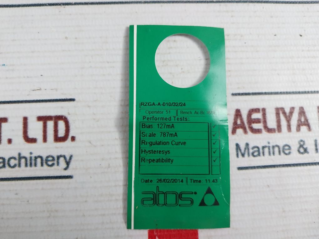 Atos Mza-a-24Dc Proportional Pressure Reducing Valve