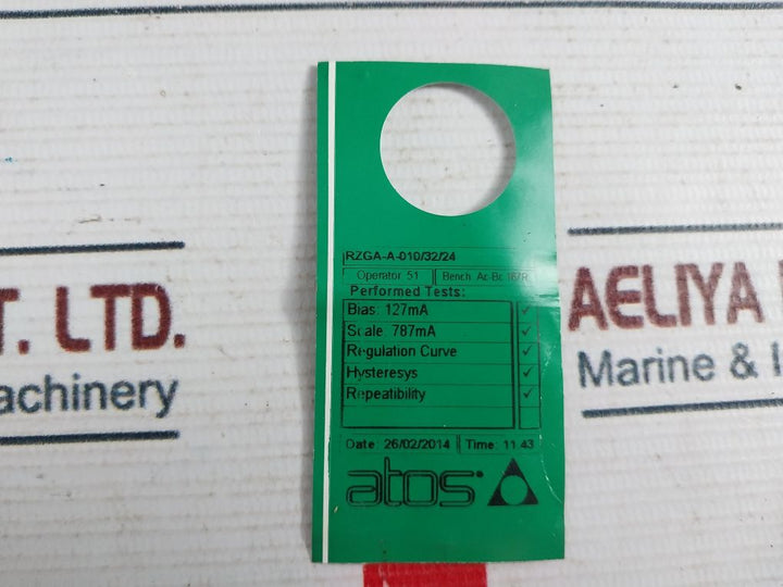 Atos Mza-a-24Dc Proportional Pressure Reducing Valve