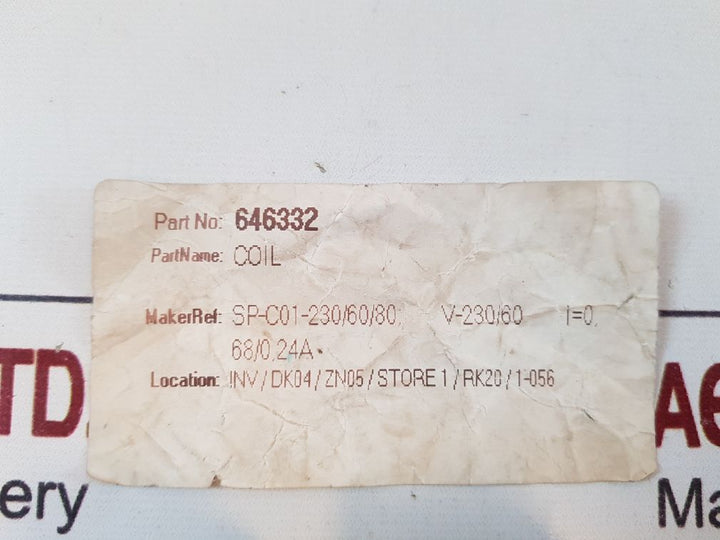 Atos Sp-coi-230/50/60Ac/80 Coil 646332