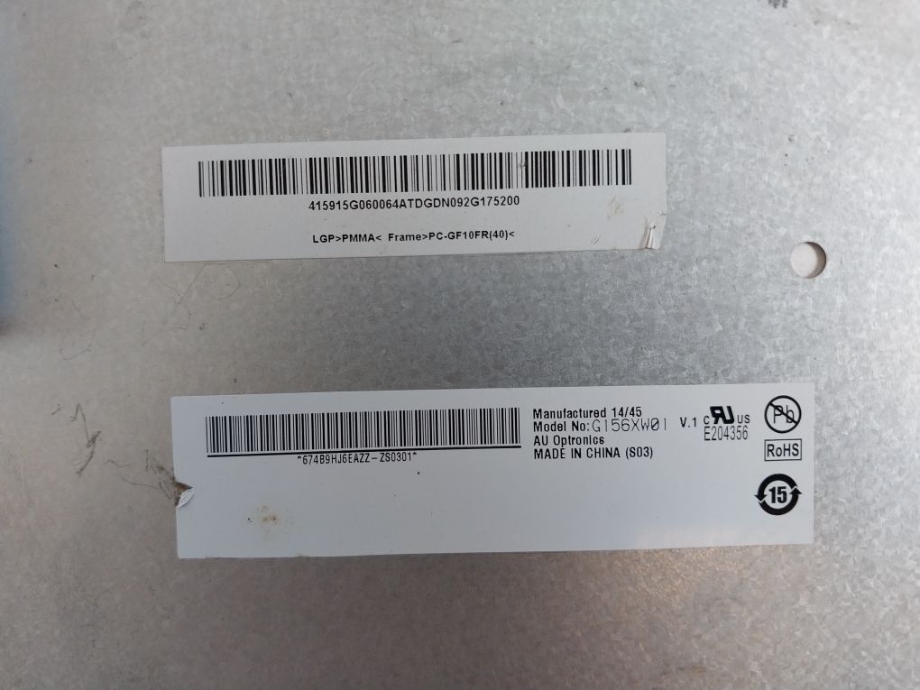 Au Optronics G156Xw01 Display Panel Screen